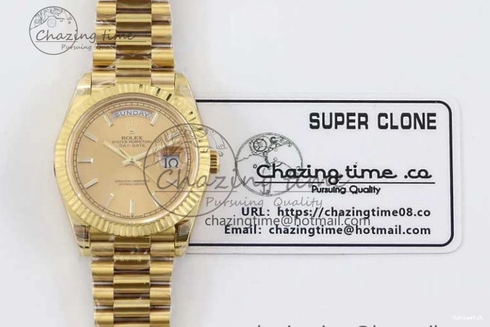 Dial YG Steel 40mm 1:1 Best TWF A2836 Crystal Date 904L YG Edition on Bracelet Day YG 0430